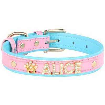 Bespoke Rhinestone Pet Collar with Complimentary Letter Charm