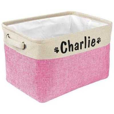 Personalised Dog Toy Basket Storage Box Free Print Name Pet Accessories - Finnigan's Play Pen