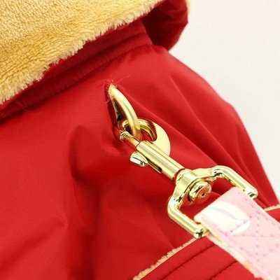 Regal Red Waterproof Fur Coat for Elegant Labrador