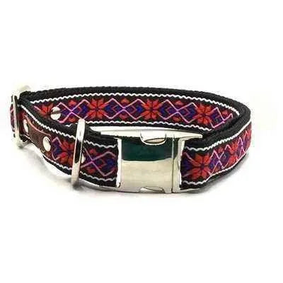 Regal Canine Elegance - Handcrafted Cotton Dog Collar for Majestic Large Breeds