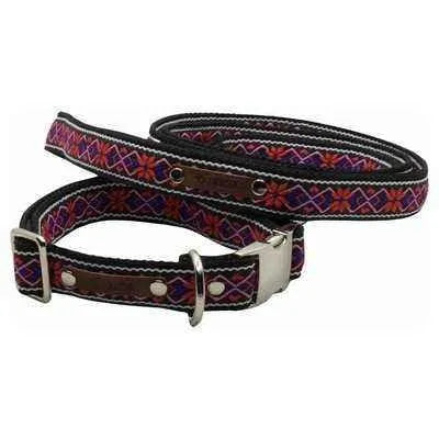 Regal Canine Elegance - Handcrafted Cotton Dog Collar for Majestic Large Breeds